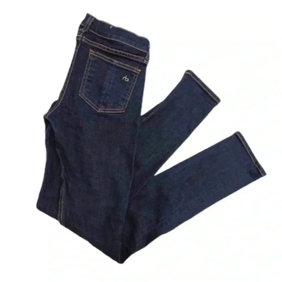 Rag & Bone Low Rise Heritage Colour Skinny Dark Wash Jeans Size 24 - Picture 3 of 11